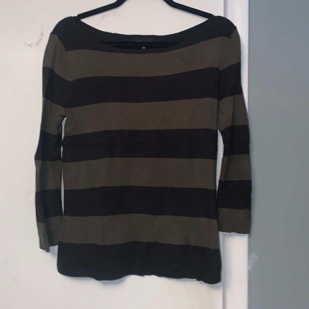Wide neck Striped Sweater